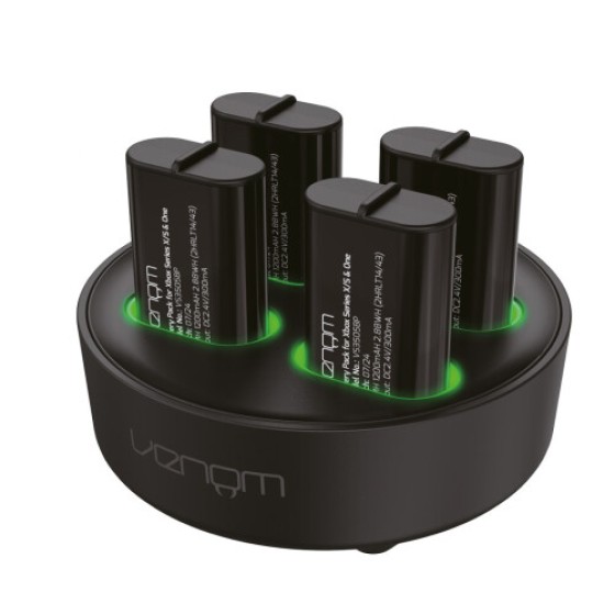 Venom Xbox Rechargeable Battery 4-Pack with Charging Dock | 1200mAh